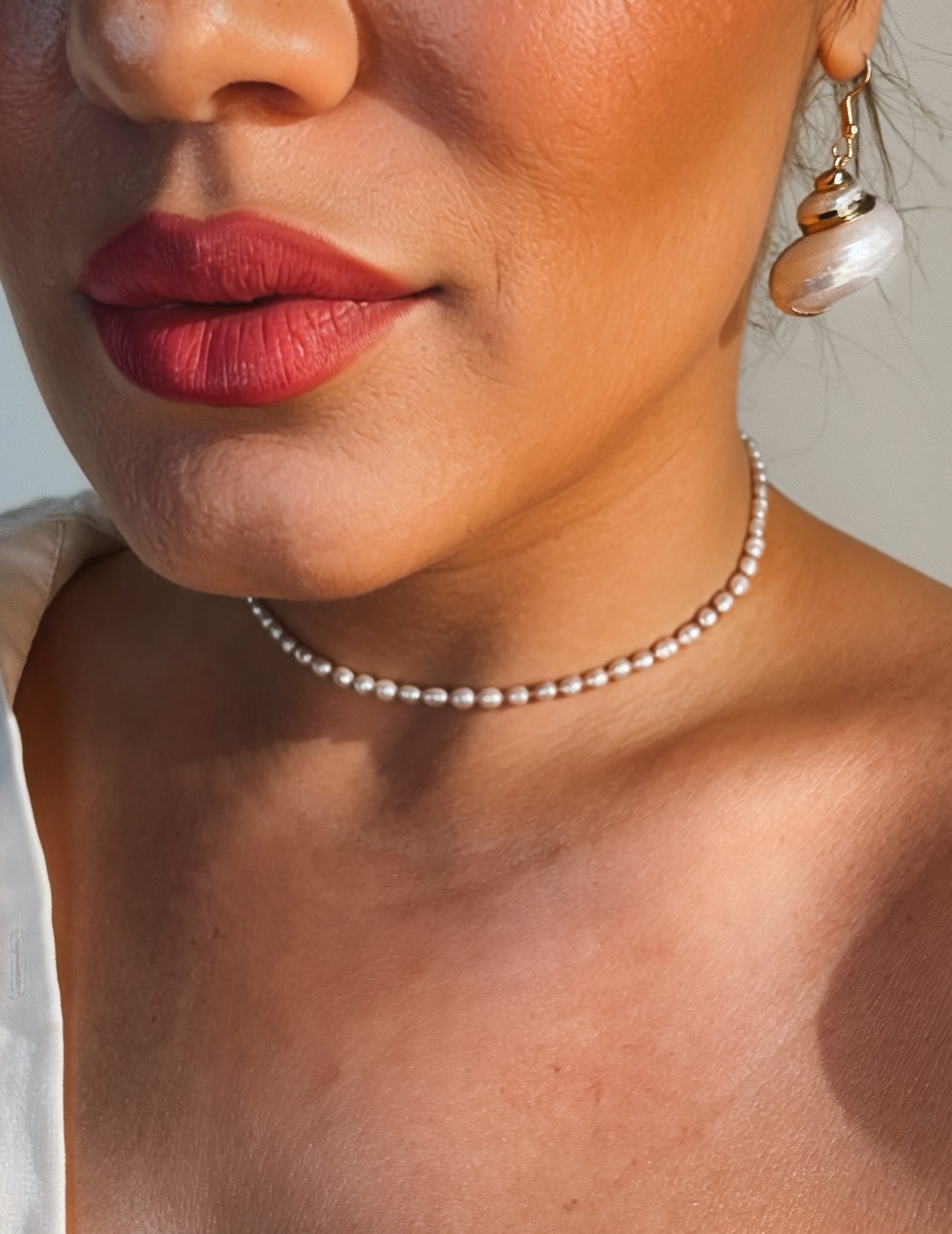 Choker perolas de sereia